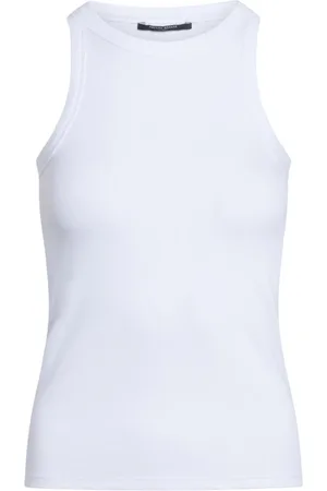 Bruuns Bazaar Tops, Dames, Wit, 3Xl, Katoen, Rib Tanktop