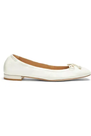 Stuart Weitzman Schoenen, Dames, , 39 EU, Leer, Ballerina met Strikdetail