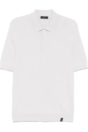 FAY Truien, Heren, Wit, S, Stijlvol Maglia Shirt