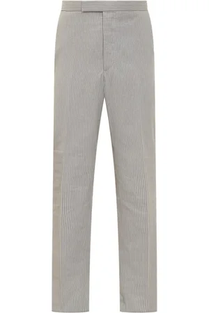 Thom Browne Broeken, Heren, Grijs, L, Katoen, Low Rise Broek