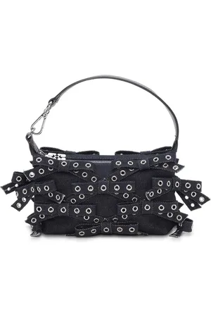 Ganni Tassen, Dames, Blauw, ONE Size, Katoen, Handtas