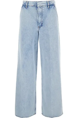 Frame Jeans, Dames, Blauw, W29, Katoen, Wijde Pijpen Jeans
