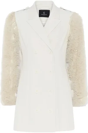 Bruuns Bazaar Kleedjes, Dames, Wit, L, Leer, Elegante Robijnrode Jurk