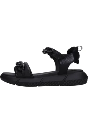 Elena Iachi Schoenen, Dames, Zwart, 40 EU, Leer, Sandalen Zwart