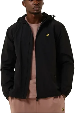 Lyle & Scott Jassen, Heren, Zwart, M, Polyester, Zip Through Hooded Jacket