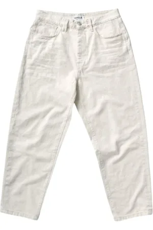Cycle Jeans, Heren, Wit, W33, Witte Baggy Jeans Spoelwas 3D