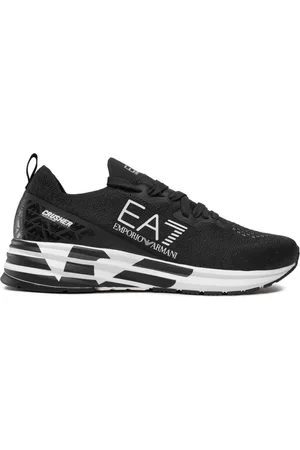 EA7 Schoenen, Dames, Zwart, 37 EU, Mesh Sneaker Trainingsschoenen