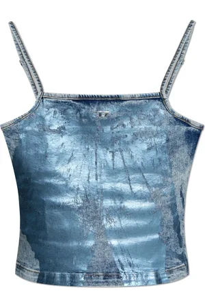 Diesel Tops, Dames, Blauw, S, Katoen, De-Ila-S Top