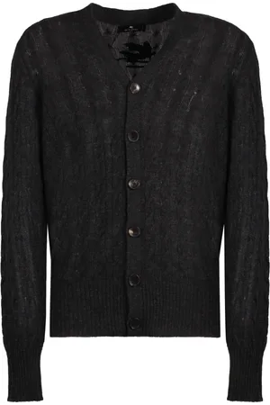 Etro Truien, Heren, Grijs, L, Kasjmier, Kasjmier Kabelgebreide Vest
