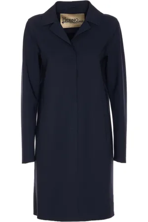HERNO Mantels, Dames, Blauw, M, Stijlvolle Jassen Collectie