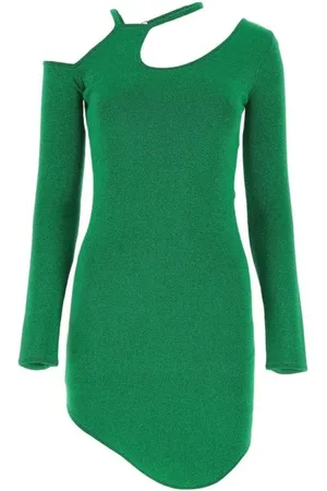 J.W.Anderson Kleedjes, Dames, Groen, XS, Felpa Feestjurk - Trek de aandacht