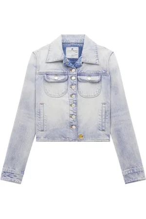 Courrèges Jassen, Dames, Blauw, L, Denim, Multiflex Denim Trucker Jacket