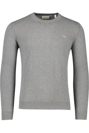 GANT Truien, Heren, Grijs, 2Xl, Rondgebreide trui