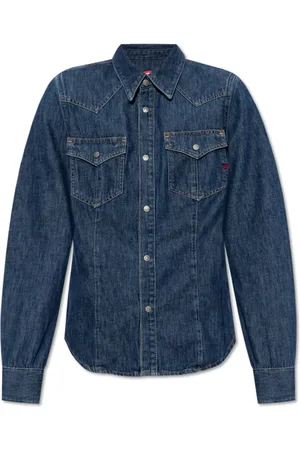 Diesel Blouses & Shirts, Dames, Blauw, M, Denim, De-waves Denim Overhemd