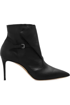 Casadei Schoenen, Dames, Zwart, 38 EU, Leer, Julia Kate Enkellaarsjes met Hak