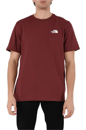 The North Face Tops, Heren, Rood, XL, Katoen, Katoenen T-shirt met watergedragen print