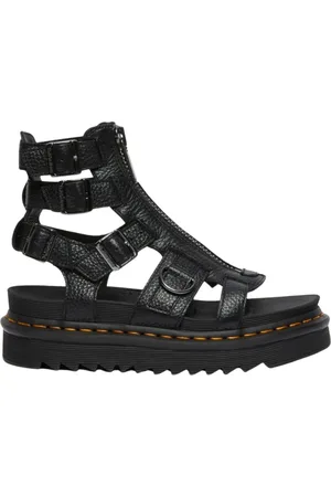 Dr. Martens Schoenen, Dames, Zwart, 37 EU, Leer, Rebellious Gladiator Leren Sandaal