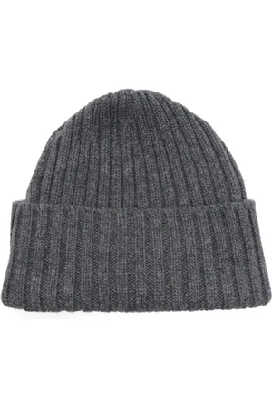 FEDELI Accessoires, Heren, Grijs, ONE Size, Kasjmier, Cashmere Beanie Muts