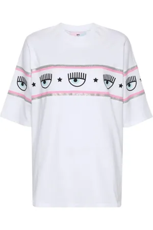 Chiara Ferragni Tops, Dames, Wit, XS, Katoen, T-Shirt