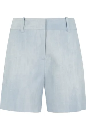 ERMANNO SCERVINO Korte broeken, Dames, Blauw, S, Katoen, Stijlvolle EMY Jurk