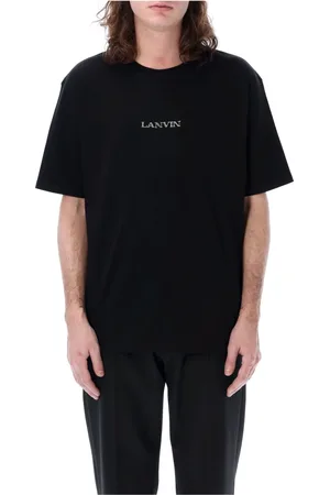 Lanvin Tops, Heren, Zwart, M, Katoen, Logo Classic T-Shirt