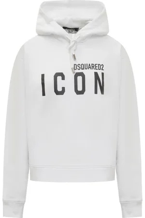 Dsquared2 Sweatshirts & Hoodies, Dames, Wit, L, Katoen, Stijlvolle en Comfortabele Sweatshirt
