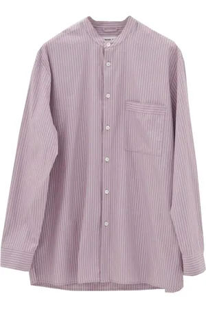 Birkenstock Blouses & Shirts, Dames, Paars, M, Katoen, Lilac Stripe Katoenen Overhemd