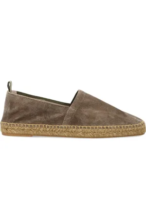 Castaner Schoenen, Heren, Grijs, 43 EU, Suède, Grijze Suède Slip-On Espadrilles Schoenen