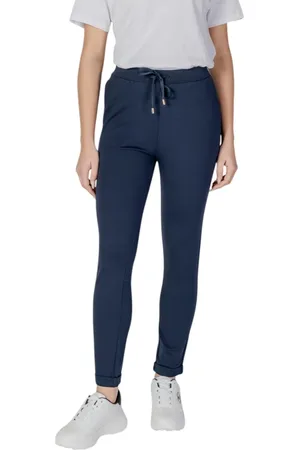 Liu Jo Broeken, Dames, Blauw, XS, Blauwe kanten broek