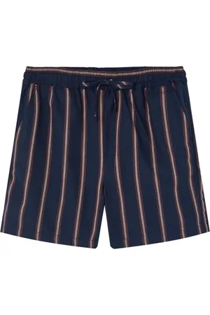 Les Deux Korte broeken, Heren, Blauw, M, Katoen, Lawson Stripe Bermudas