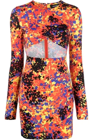 Dsquared2 Kleedjes, Dames, Rood, S, Cut-Out Mini Jurk