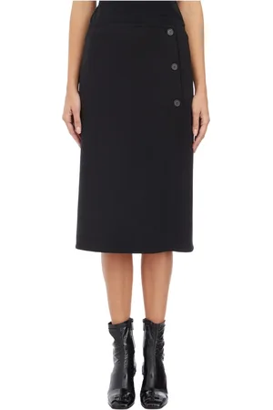 Courrèges Rokken, Dames, Zwart, S, Tailored Buttoned Skirt