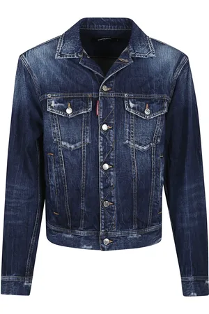 Dsquared2 Jassen, Heren, Blauw, M, Denim, Blauwe Denim Trucker Jack