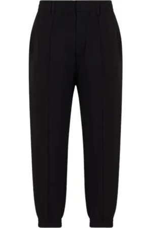 Emporio Armani Broeken, Heren, Zwart, L, Slim Fit Zwarte Joggingbroek
