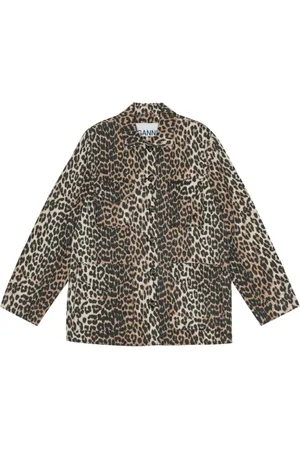 Ganni Jassen, Dames, Bruin, M, Katoen, Jacket
