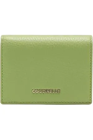 Coccinelle Accessoires, Dames, Groen, ONE Size, Leer, Metallic Soft Wallet