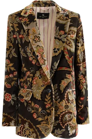 Etro Jassen, Dames, Veelkleurig, L, Katoen, Floral Paisley Katoenen Jas