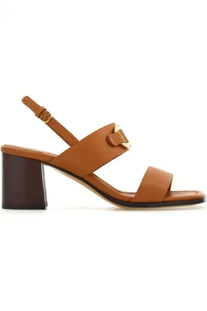 Salvatore Ferragamo Schoenen, Dames, Bruin, 36 1/2 EU, Leer, Sandalen met hoge hak