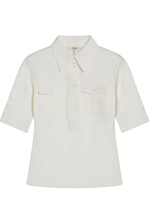 Chloé Tops, Dames, , M, Korte mouw overhemd