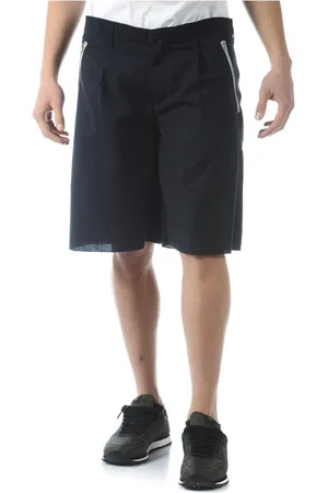 D.A. Daniele Alessandrini Korte broeken, Heren, Blauw, M, Polyester, Stijlvolle Bermuda Three Bave Shorts