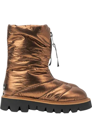 Elena Iachi Schoenen, Dames, Bruin, 39 EU, Leer, Bronzen Winterlaarzen