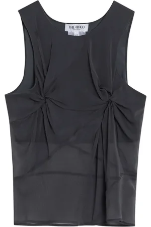 The Attico Tops, Dames, Grijs, S, Stijlvolle Tanktop voor Vrouwen