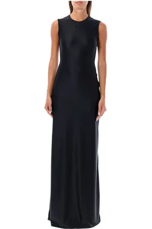 Marine Serre Kleedjes, Dames, Zwart, S, Gedrapeerde Tank Jurk