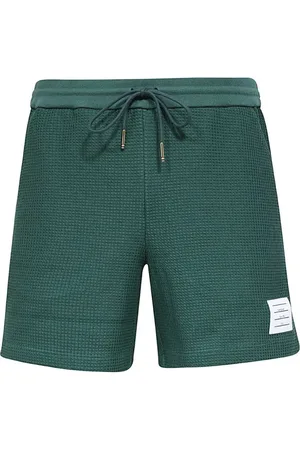 Thom Browne Korte broeken, Heren, Groen, M, Katoen, Cotton Bermuda Shorts Tricolor Detail