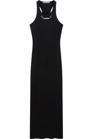 Stella McCartney Kleedjes, Dames, Zwart, L, Katoen, Cotton Chain Tank Jurk