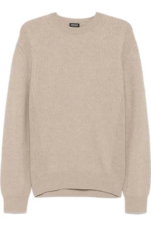 Ermenegildo Zegna Truien, Heren, , 2Xl, Kasjmier, Luxe Kasjmier Trui met Ronde Hals