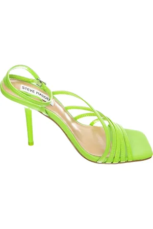 Steve Madden Schoenen, Dames, Groen, 37 EU, Sandalen met Enkelbandje en Hoge Hakken