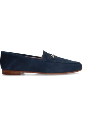 Manfield Schoenen, Dames, Blauw, 37 EU, Suède, Blauwe Suède Loafers