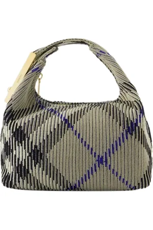Burberry Tassen, Dames, Grijs, ONE Size, Nylon, Mini Peg Portemonnee