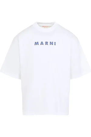 Marni Tops, Heren, Wit, L, Katoen, Lily T-Shirt